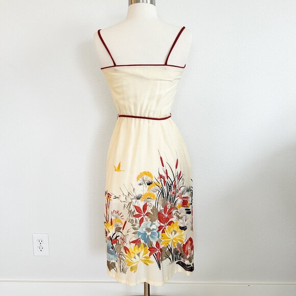 Vtg Midi Duck Dress - Picture 10 of 16